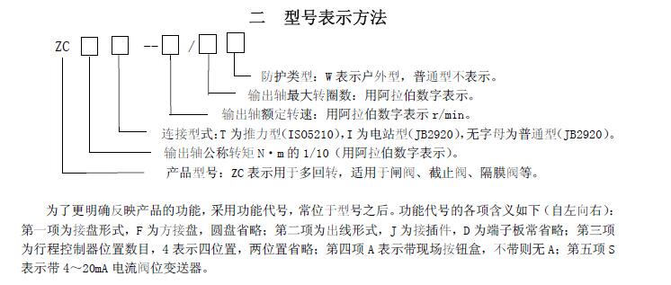 zc45-18/20閥門電動裝置說明書、接線圖